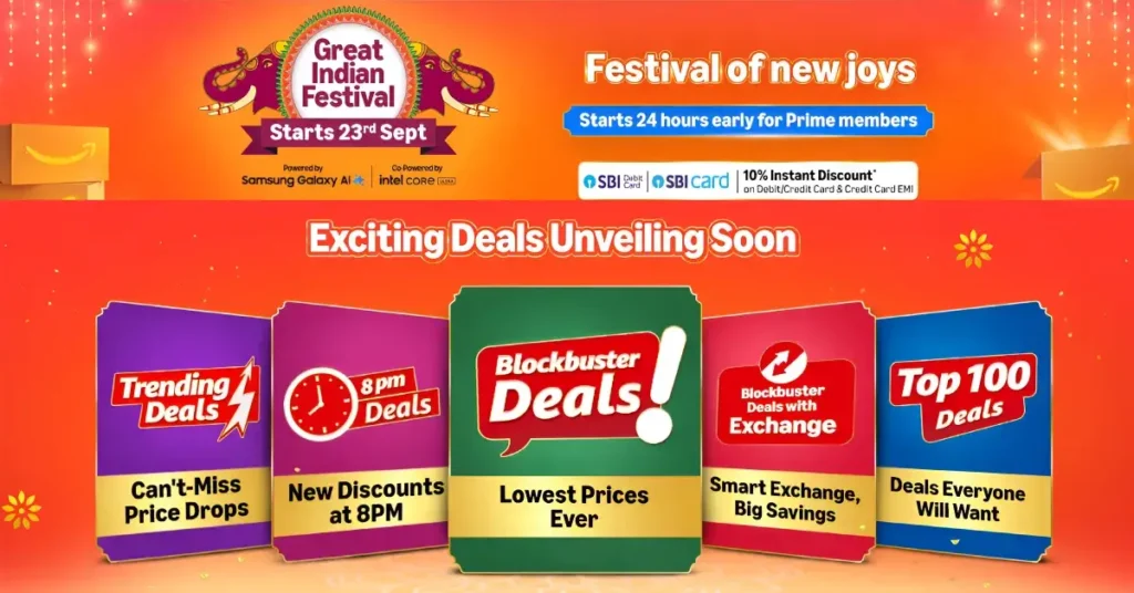Amazon Great Indian Festival Sale 2025: Dates, Top Deals, and Savings Guide 1 Amazon Great Indian Festival Sale 2025